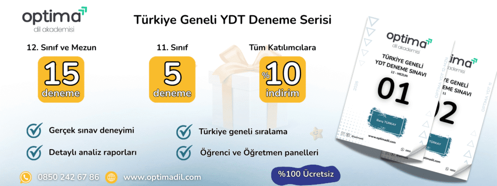 Türkiye Geneli YDT Deneme Sınavı