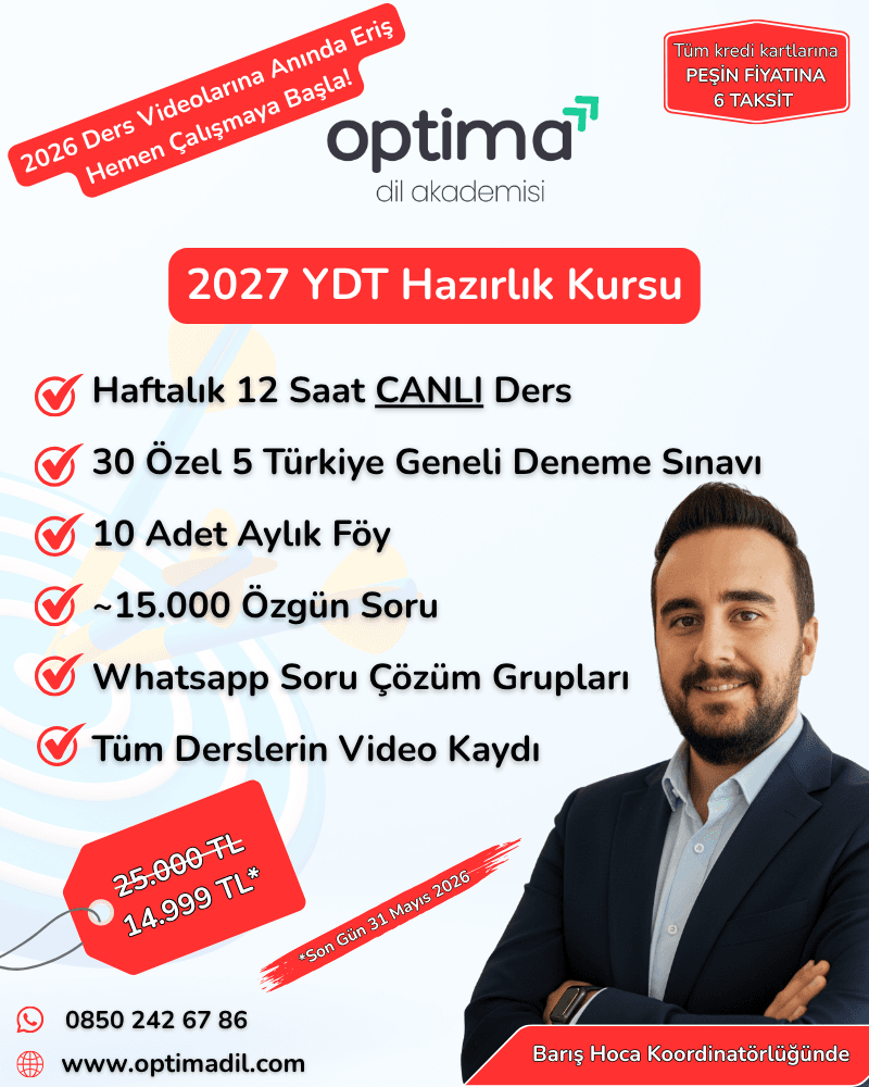 2027 YDT Hazırlık Kursu